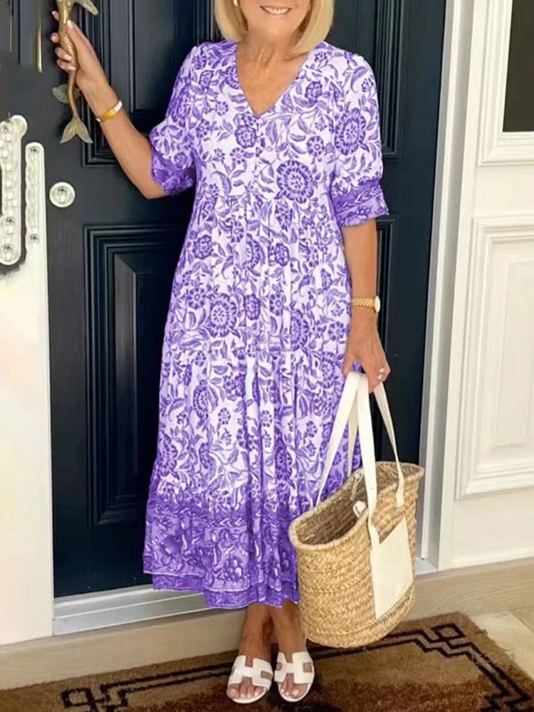 Vestido Estampado Helonis - Vennanci